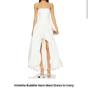 Aje Strapless Ivory Maxi Dress